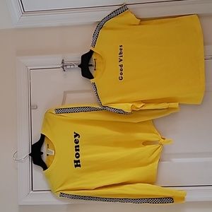Posh Posh 2 tee lot Large yellow & black